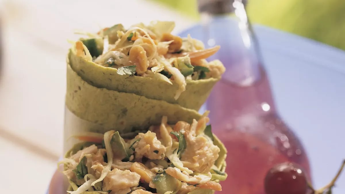 Thai Chicken Salad Cones