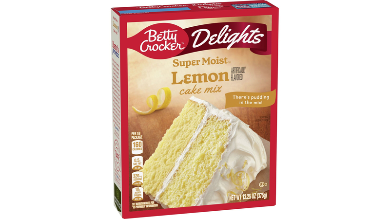 Betty Crocker Delights Super Moist Lemon Cake Mix, 13.25 oz ...