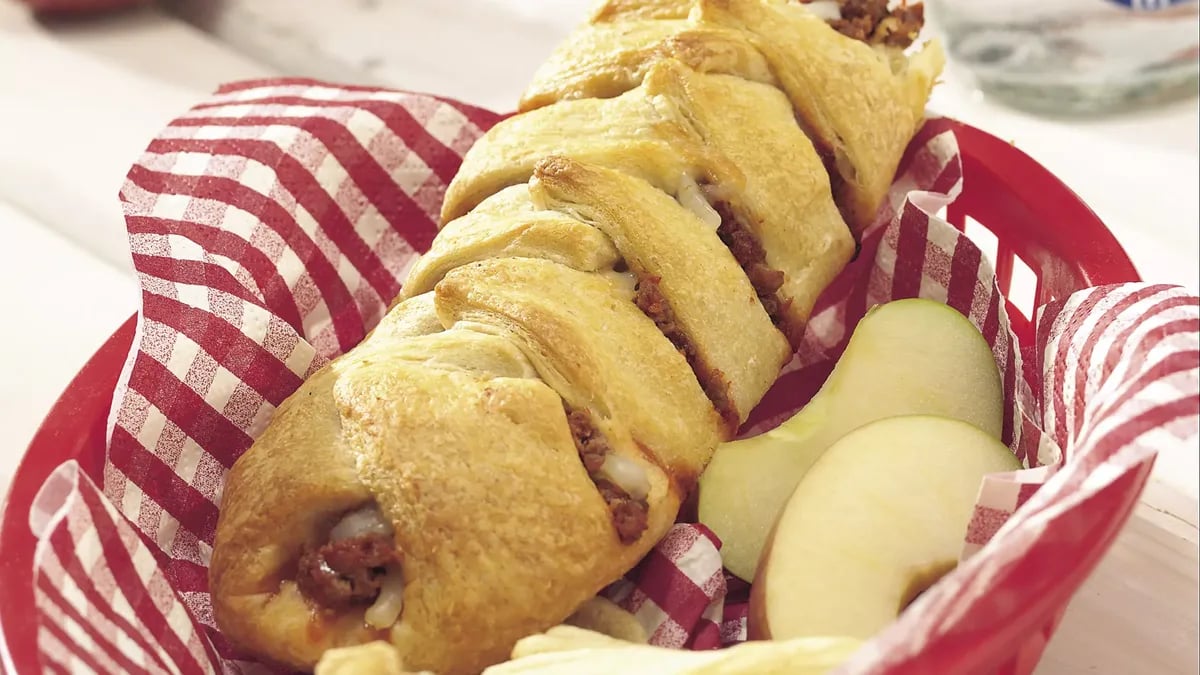 Italian Ground Beef Braids