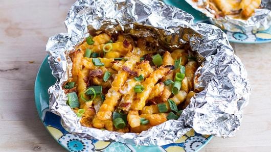 Grilled Foil-Pack Cheesy Fries, Recipe