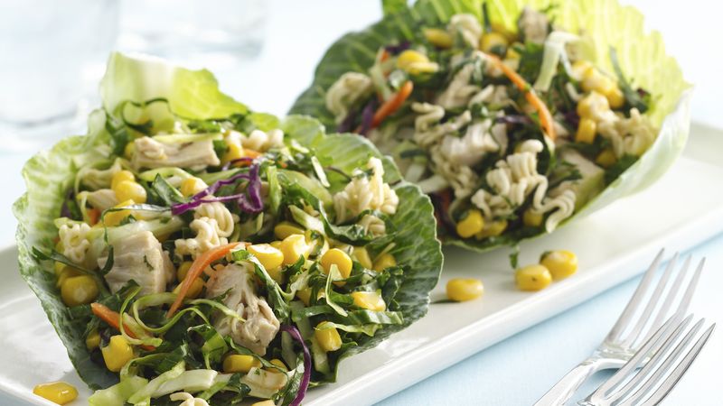 Crunchy Corn with Kale and Chicken Slaw