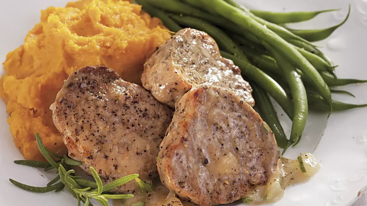 Pork Medallions with Apple Cider Gravy