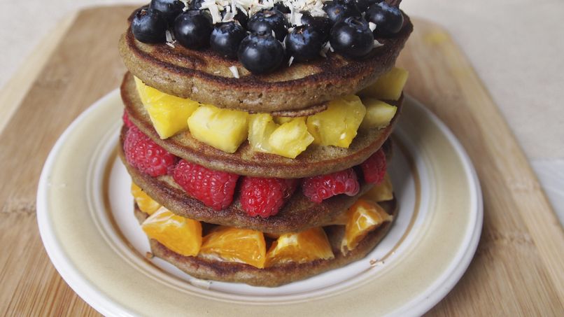 Pancake and Fruit Tower