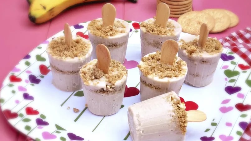 Banana Cream Pie Popsicles