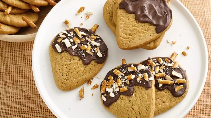 Chocolate-Peanut Butter Acorn Cookies