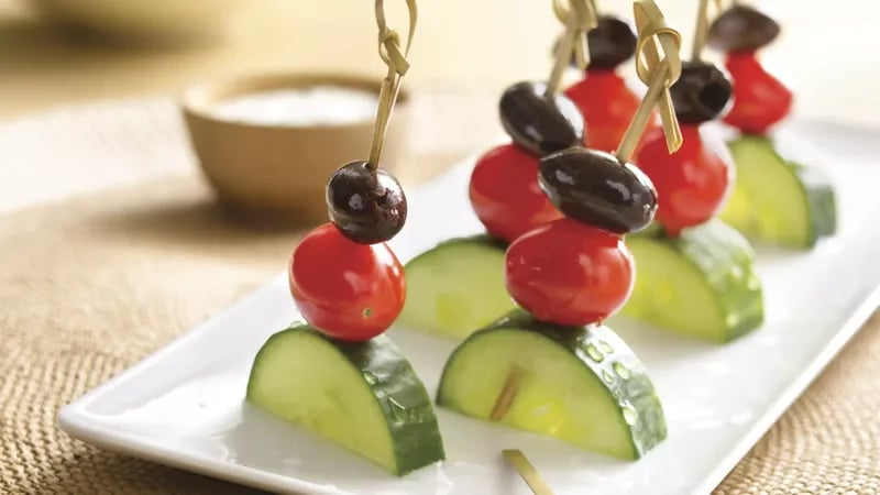 Gluten-Free Greek Salad Kabobs