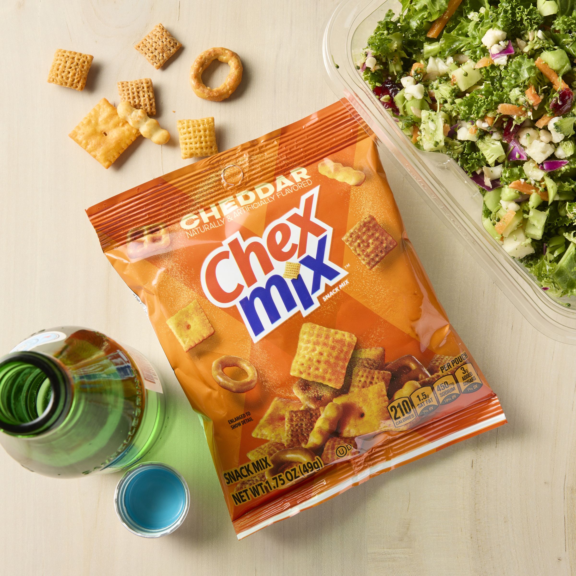  Styled Chex Mix Snack Mix Single Serve Pouch Cheddar 60/1.75 OZ