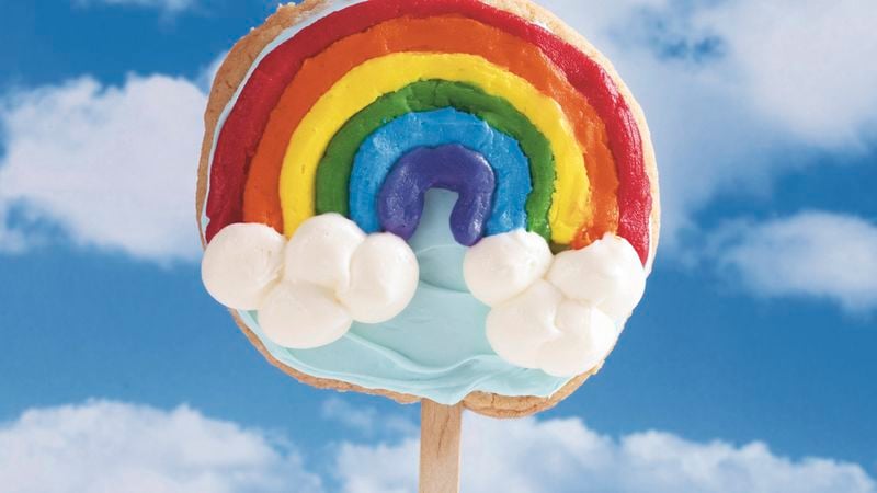 Rainbow Cookie Pops
