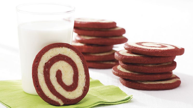Red Velvet Pinwheel Cookies