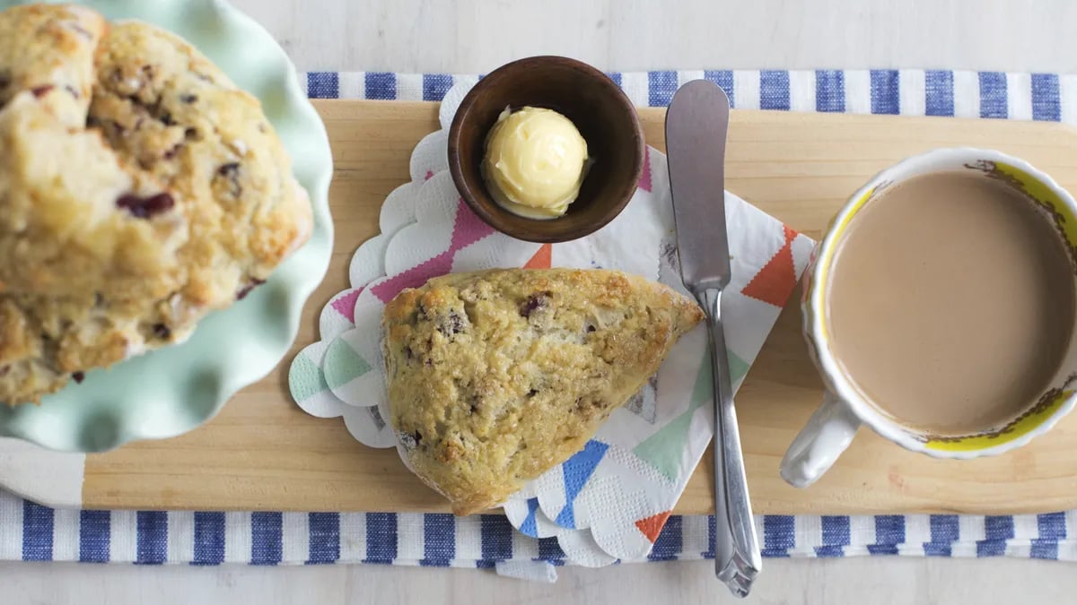 Cranberry-Walnut Greek Yogurt Scones