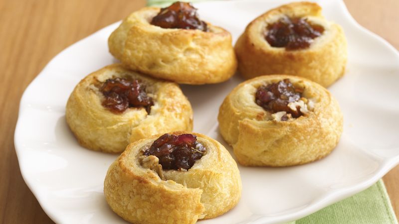 Blue Cheese and Red Onion Jam Crescent Thumbprints