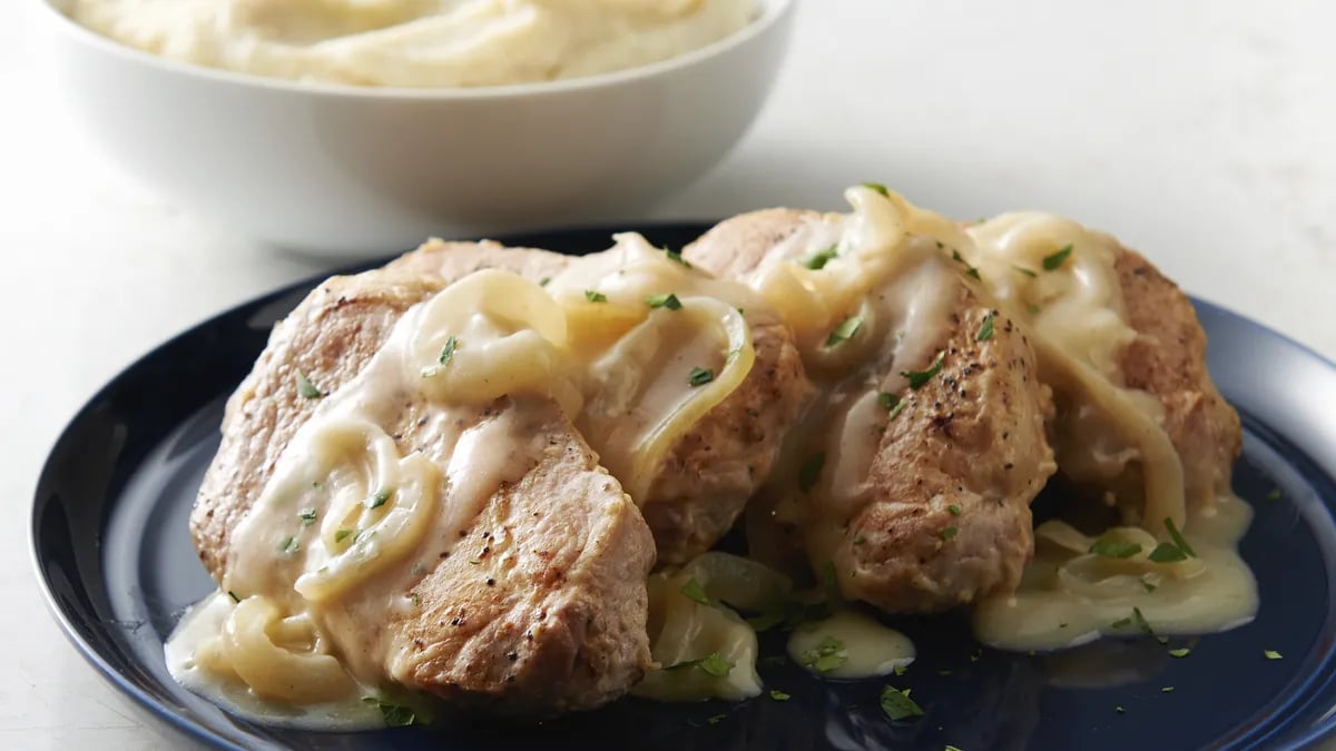 Creamy Parmesan Pork Chop Skillet