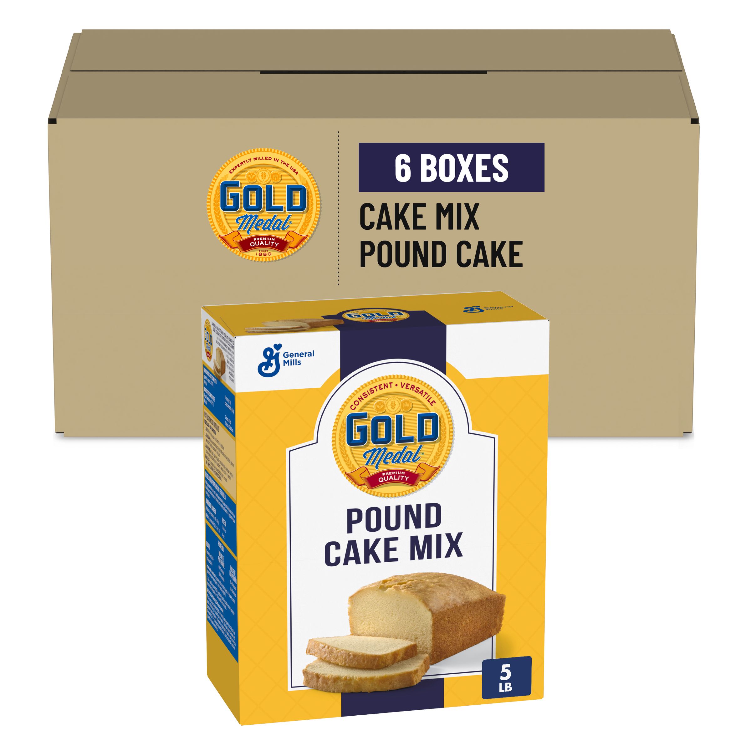  Case Optimized Hero Gold Medal Cake Mix Pound Cake (6 ct) 5 lb