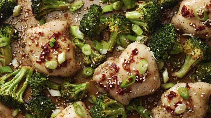 Sheet-Pan General Tso's Chicken