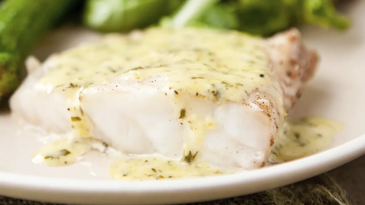 Grouper with Lemon-Basil Cream Sauce