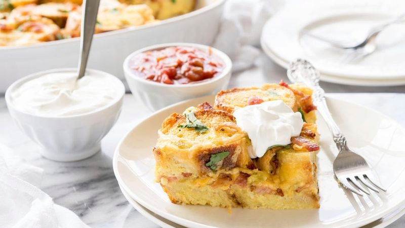 Bacon and Cheese French Toast Bake