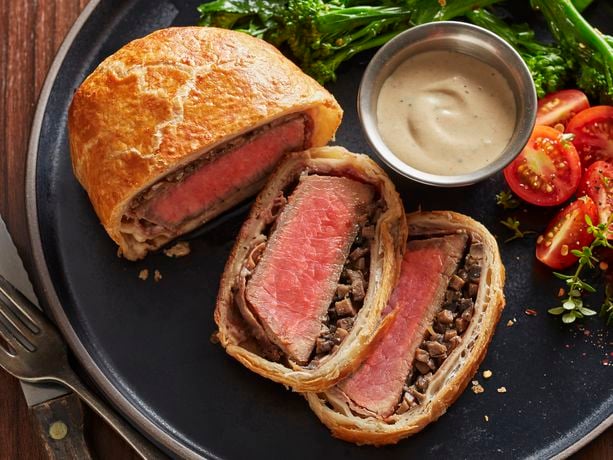 Individual Beef Wellington with Cognac Cream Sauce