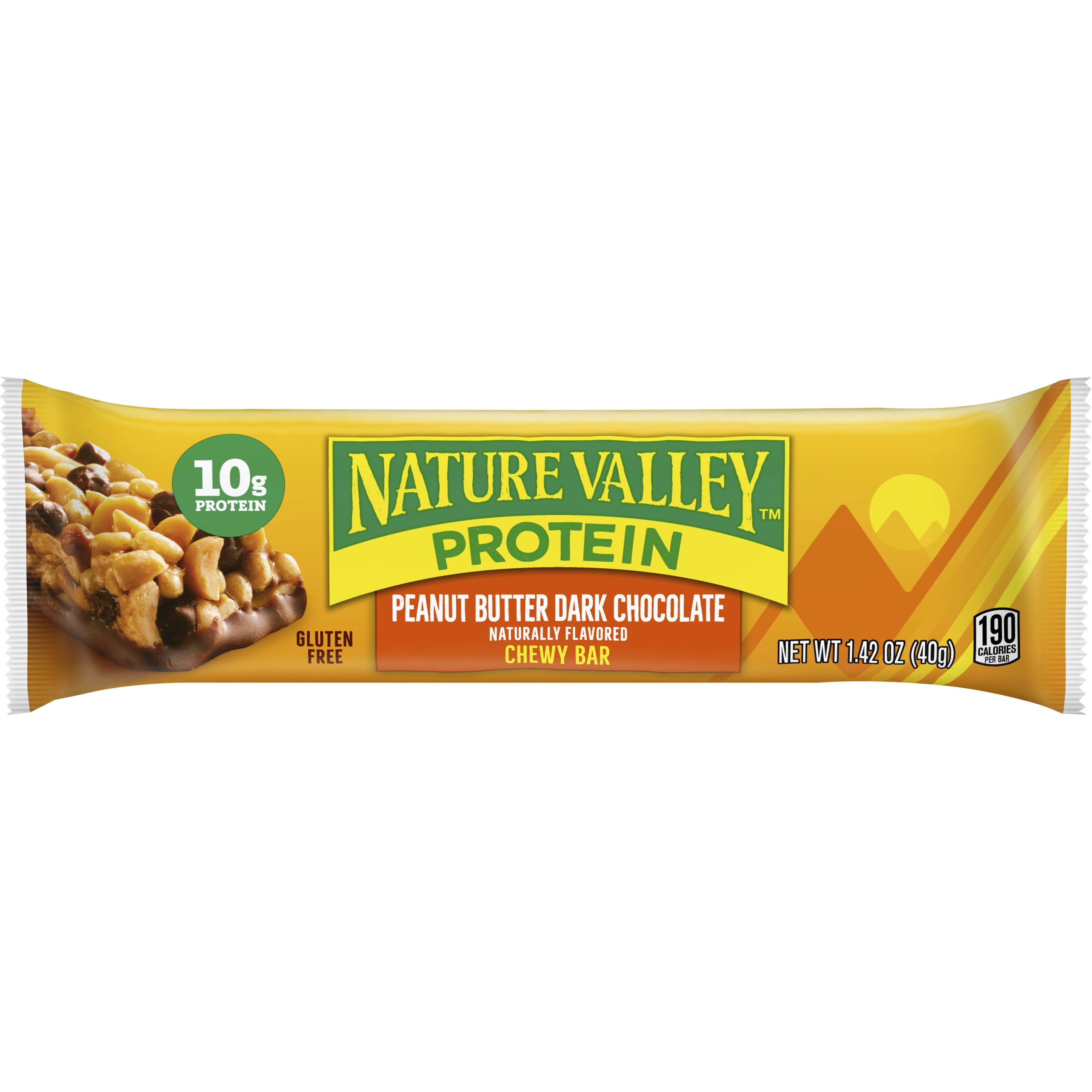 NATURE VALLEY Peanut Butter Protein Bar - Peanut Butter, Dark Chocolate - 1.42 oz - 16 / Box NATURE VALLEY Peanut Butter Protein Bar - Peanut Butter, Dark Chocolate - 1.42 oz - 16 / Box