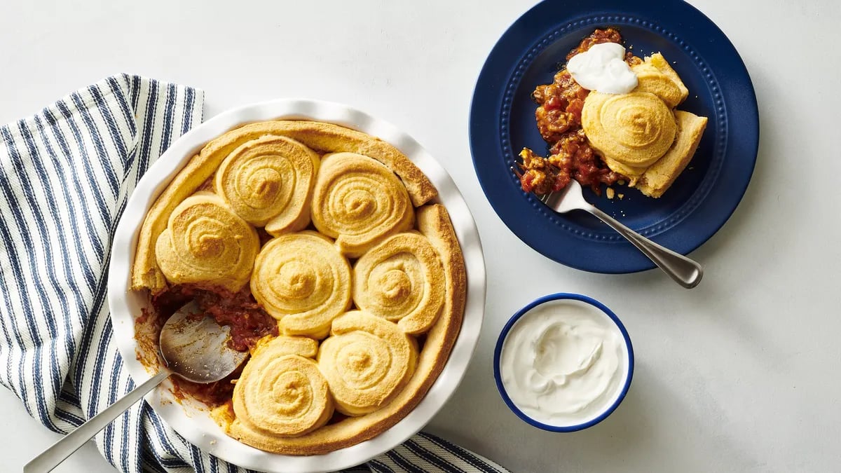 Cornbread Swirl Tamale Pie