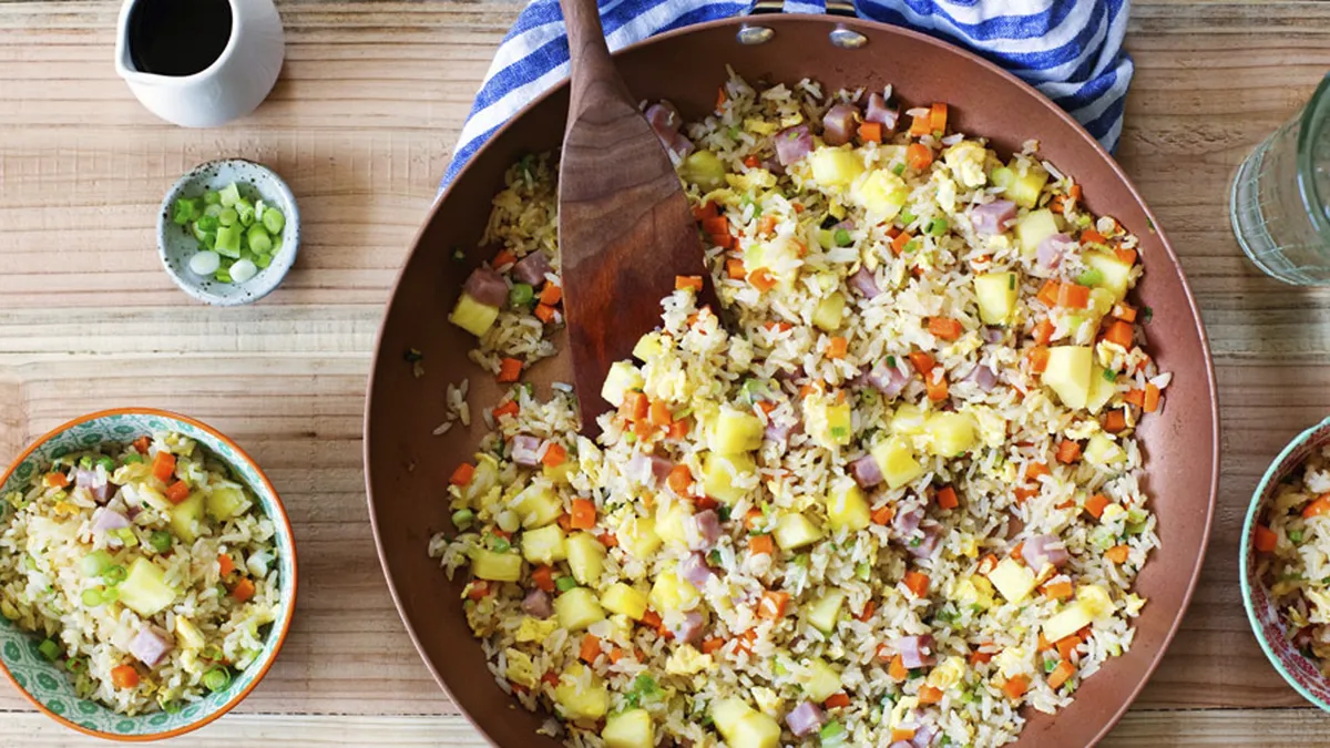 Pineapple and Ham Fried Rice