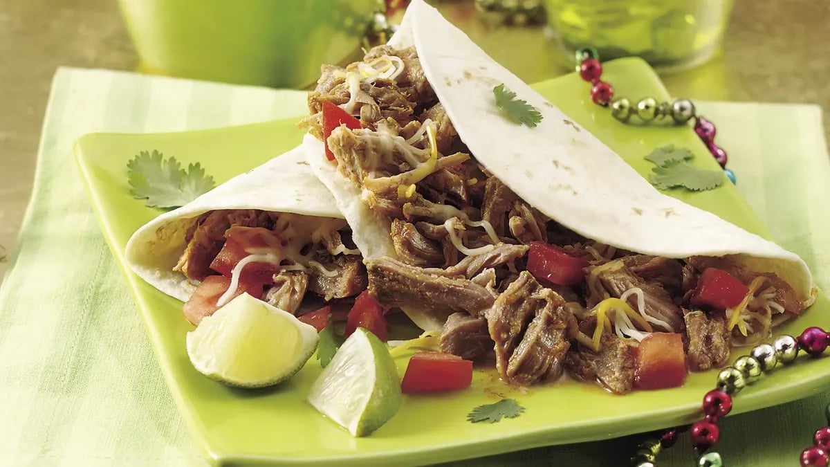 Slow-Cooker Green Chile Pork Tacos