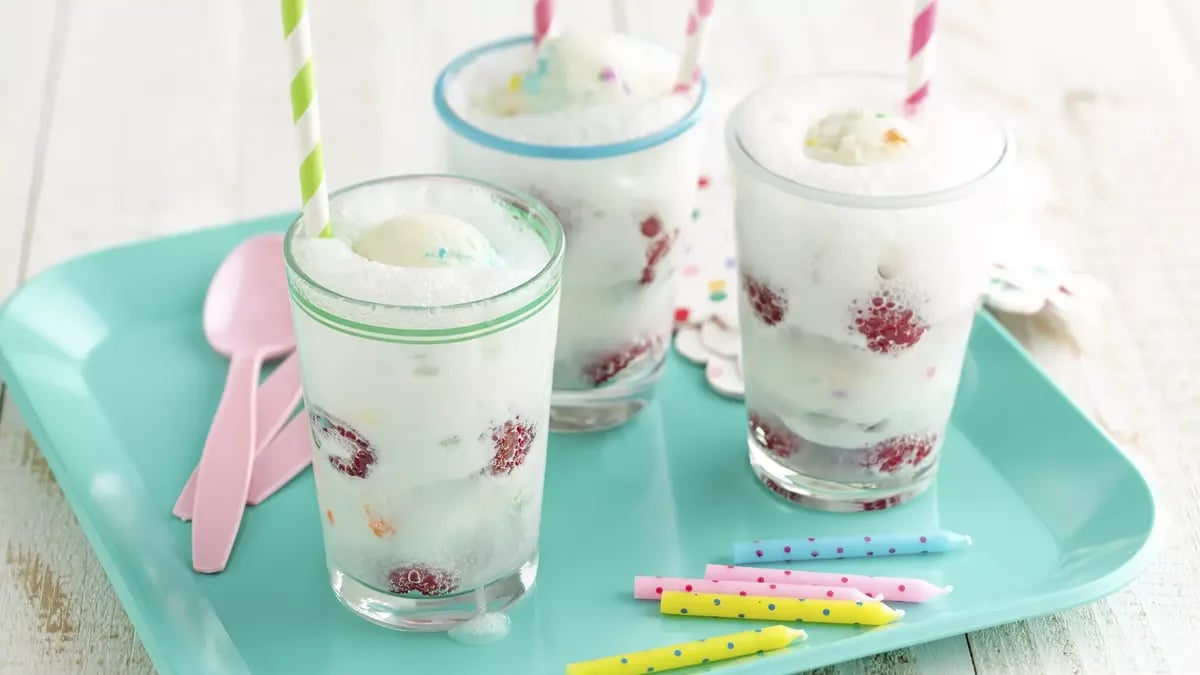 Birthday Cake Ice Cream Floats  