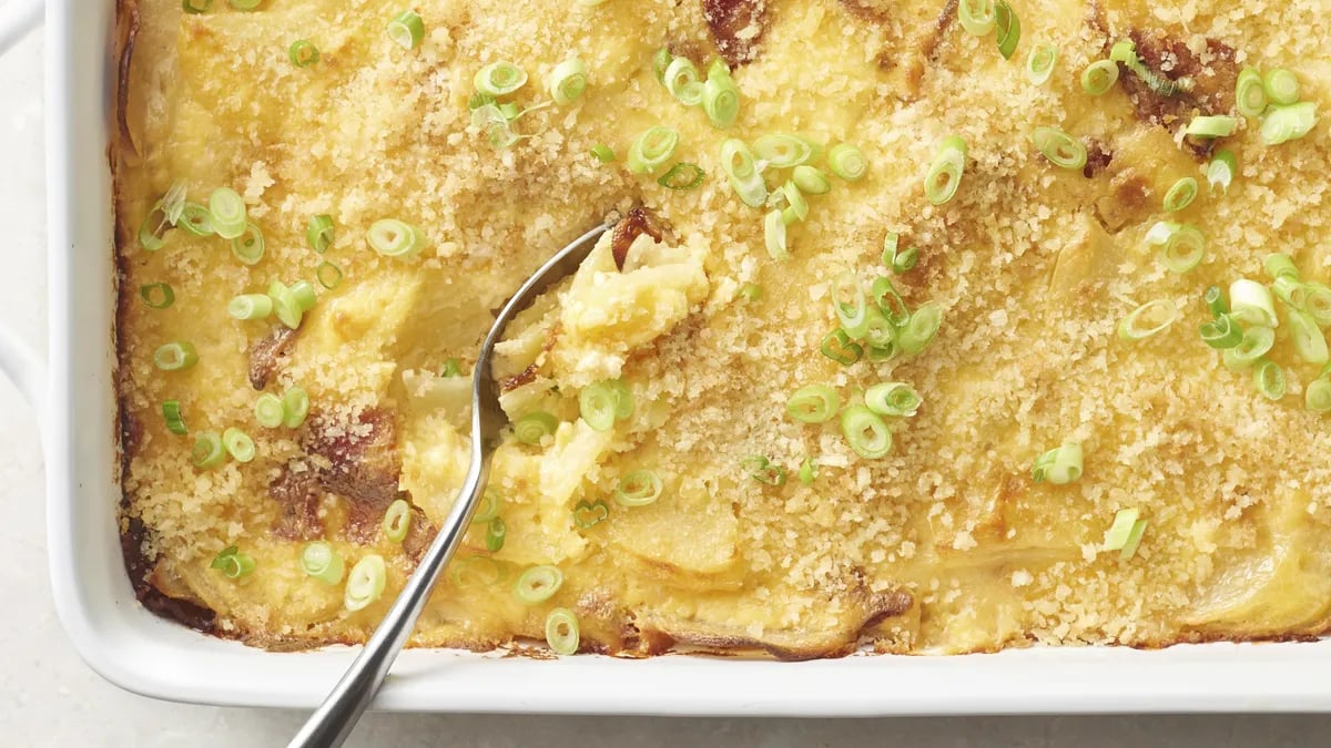 Cheddar-Bacon au Gratin Potatoes