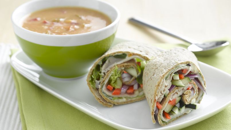 Turkey Vegetable Rollups with Soup