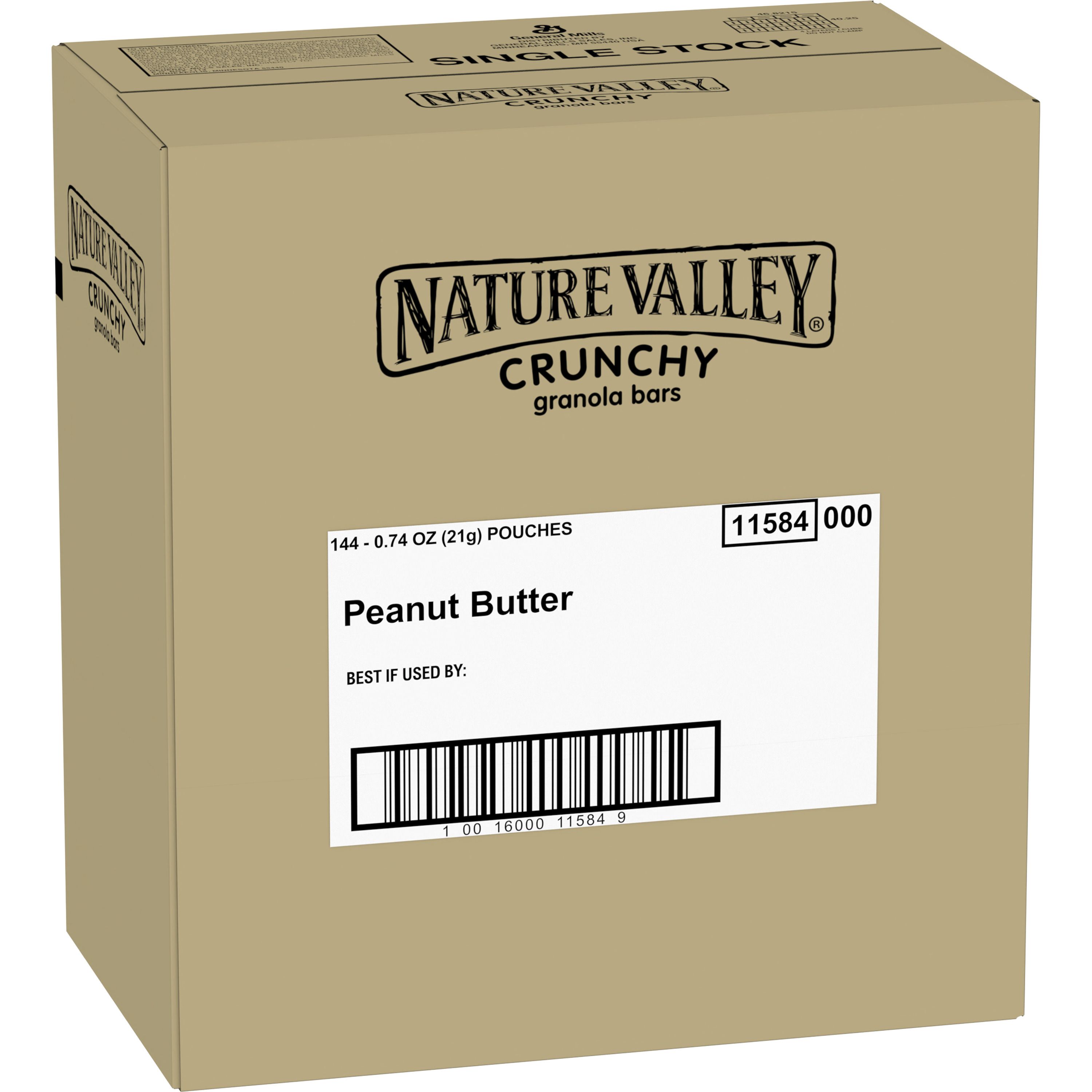 Case - Left Front 3D Nature Valley Granola Bars Single Bar Pouch Peanut Butter 144/0.74 OZ