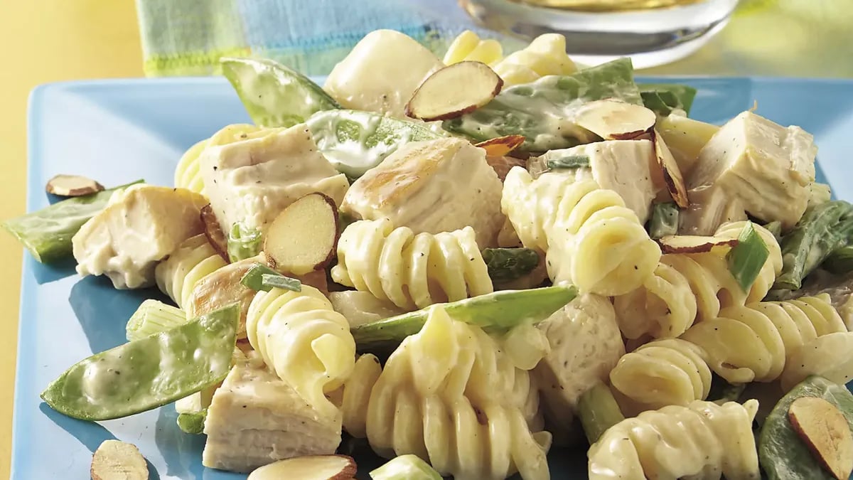 Pea Pod and Chicken Pasta Salad