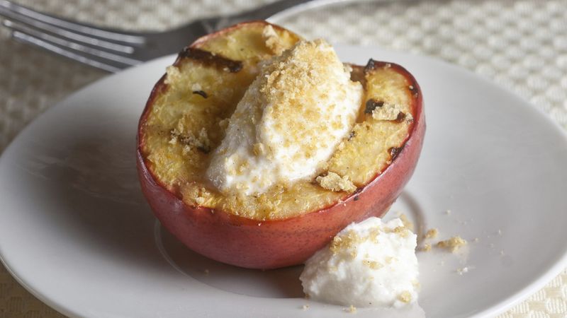 Grilled Peaches with Honeyed Ricotta
