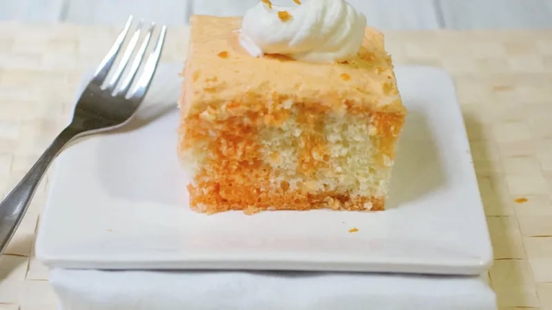 Orange Cream Poke Cake