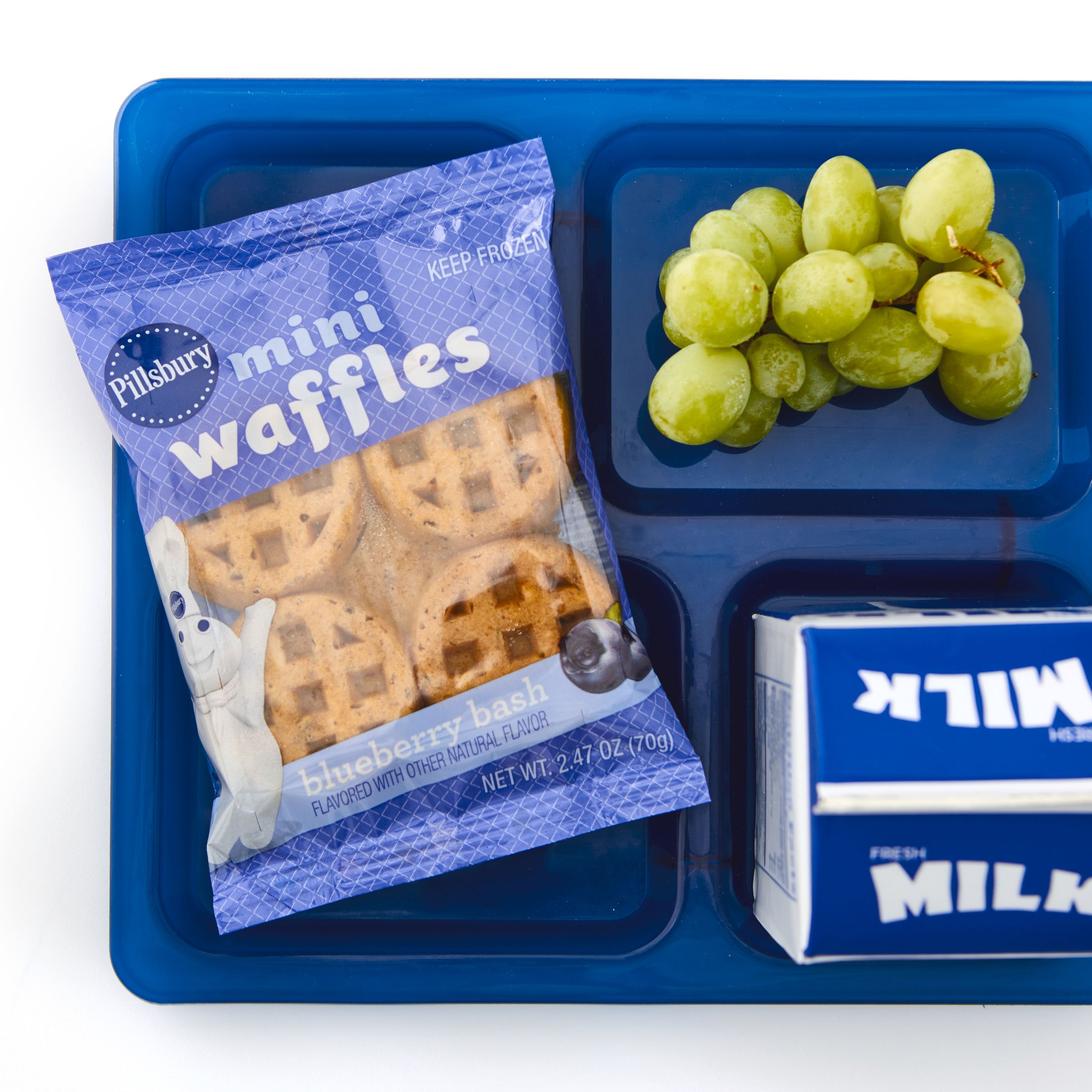  Styled Pillsbury Frozen Meals Mini Waffles Single Serve Pouch Blueberry Bash 72/2.47 OZ