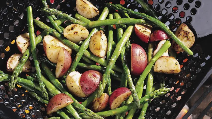 Grilled Asparagus and New Potatoes