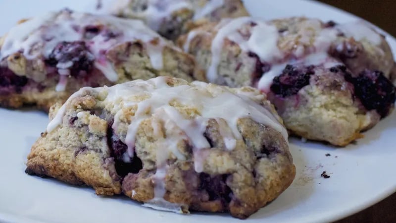 Blackberry-Lime Scones