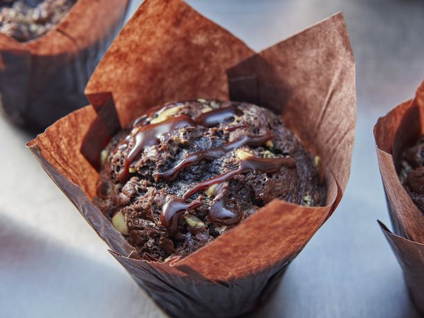 Double Chocolate Peppermint Muffins