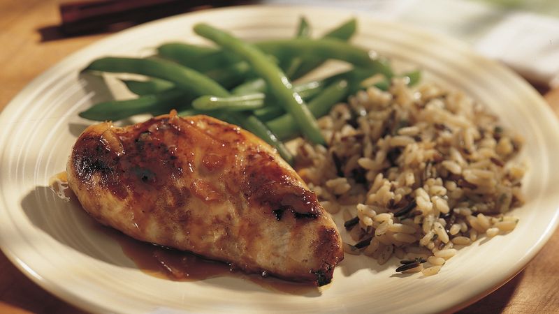 Chicken Breasts with Orange Glaze for Two