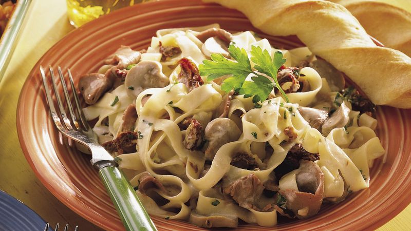 Creamy Beef With Fettuccine