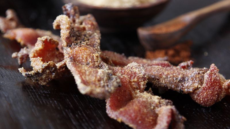 Spicy Cornmeal-Crusted Bacon