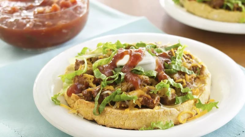 Turkey-Cornbread Tostadas