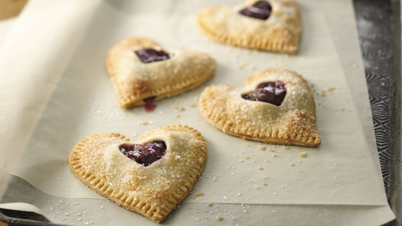 Cherry-Filled Heart-Shaped Pies