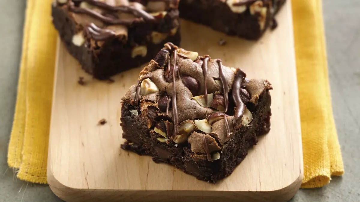 Fudgy Chocolate Hazelnut Bars