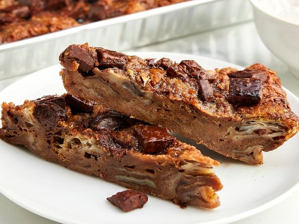 Chocolate Croissant Truffle Bread Pudding