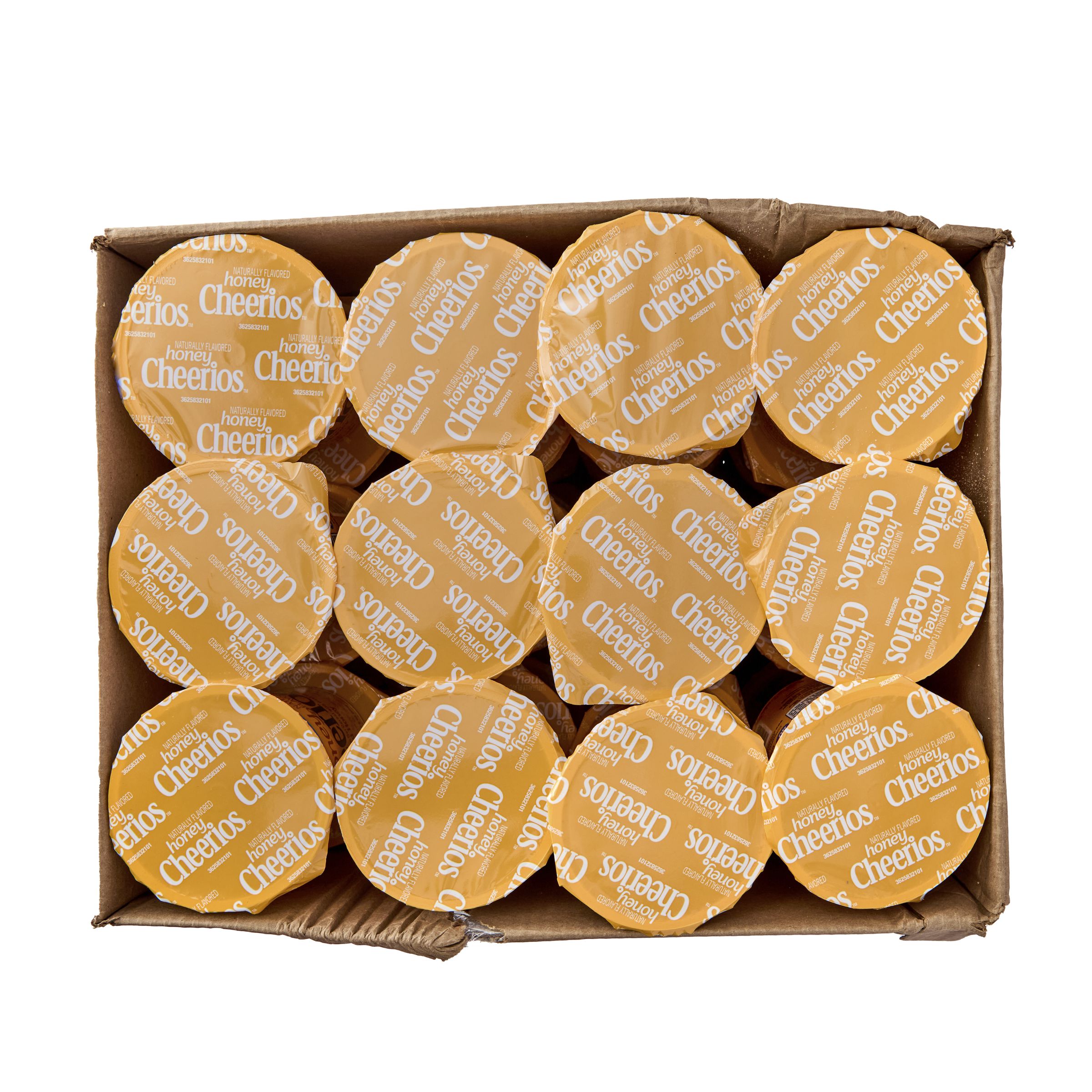  Open Case Honey Cheerios Gluten Free Cereal Single Serve Cup 60/2 OZ