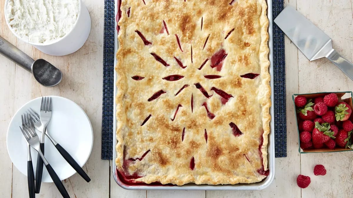 Double Berry Slab Pie