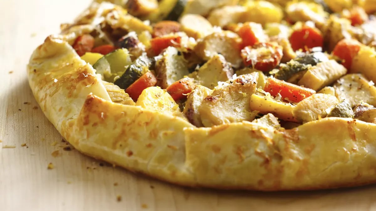 Mediterranean Chicken Vegetable Galette