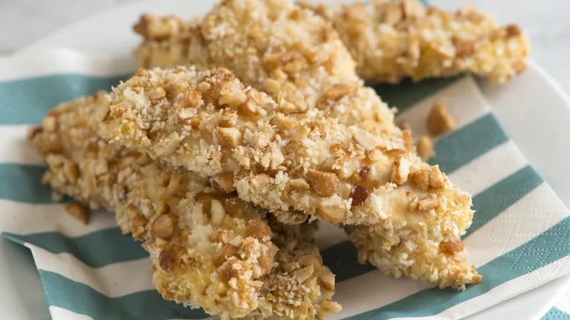 Honey Roasted Peanut Crusted Chicken Tenders