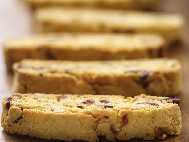 Corn Cranberry White Chip Biscotti