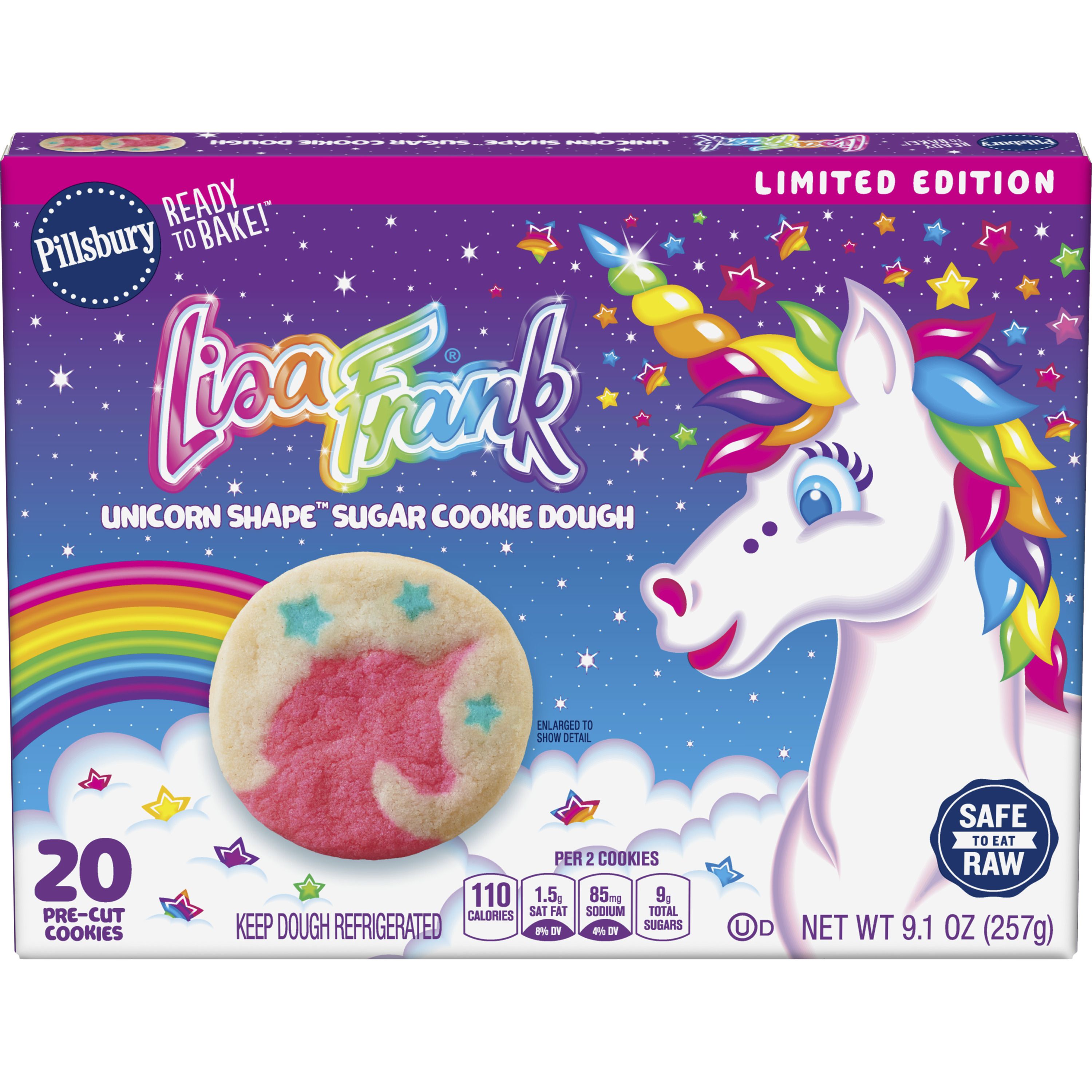 Pillsbury™ Shape™ Lisa Frank Sugar Cookie Dough - Front
