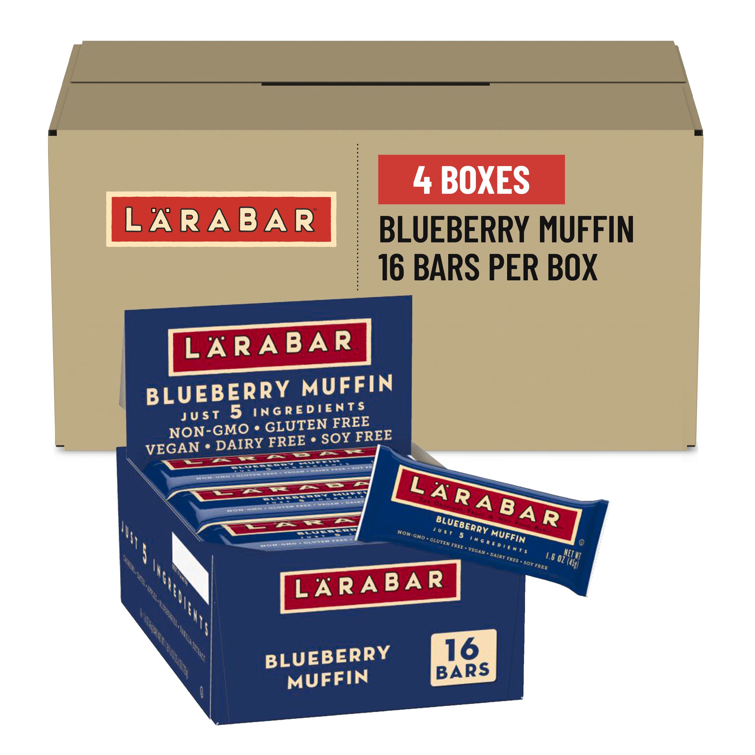  Case Optimized Hero Lärabar(TM) Gluten Free Wellness Bars Blueberry Muffin (16 ct) 1.6 oz